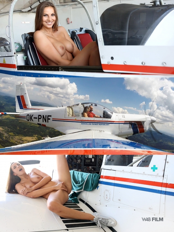 Naked in the airplane