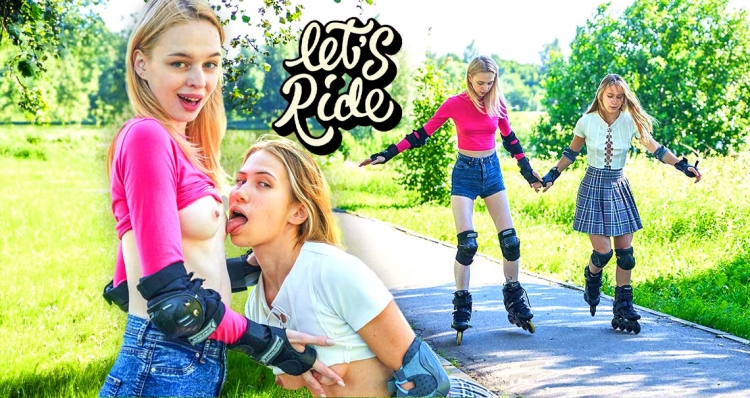 Elloise and Nika horny on rollerblades