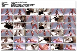 A beautiful blonde Russian erotic model naked in studio