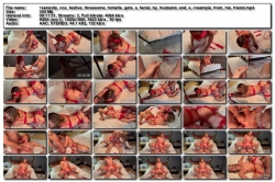 Festive Threesome Hotwife Gets a Facial By Husband And a Creampie From His Friend