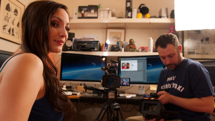 Hardcore live-show with a busty French teen. Part 1